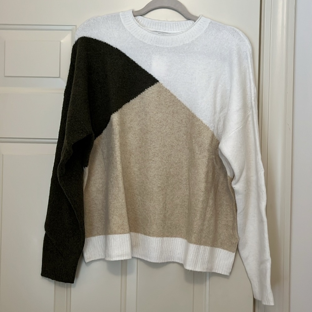 J. Crew Colorblock Mockneck Sweater in extra-soft yarn/NWT/XXL - Picture 9 of 11